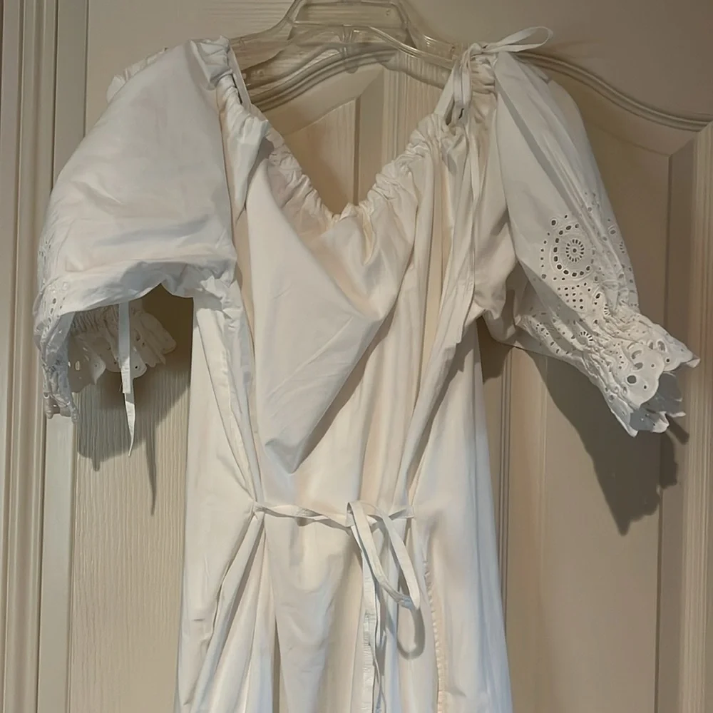 Ulla Johnson white eyelet off the shoulder maxi - Picture 5 of 8